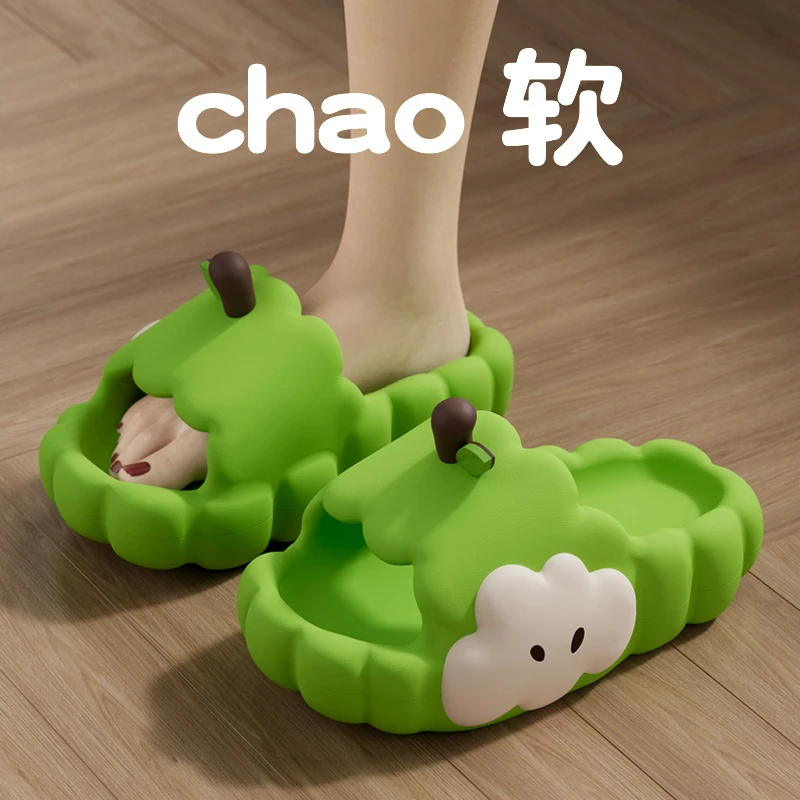 厚底拖鞋可爱卡通女士夏季2025新款室内防滑防臭简约家用浴室凉拖