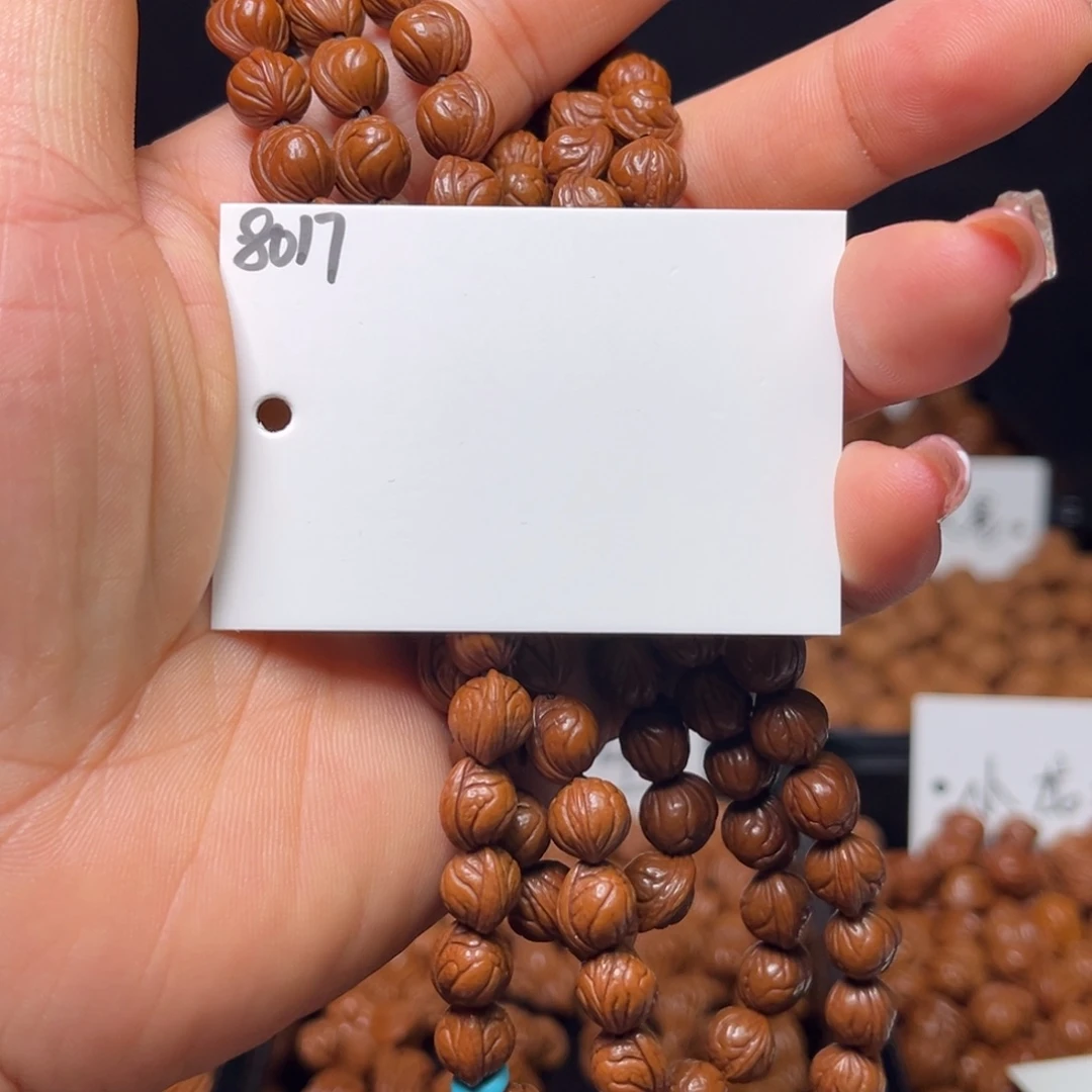 桃核手串小龙纹8左右108成品