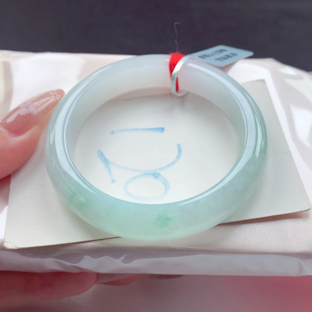 翡翠手镯未镶嵌天然缅甸翡翠A货手镯 20号