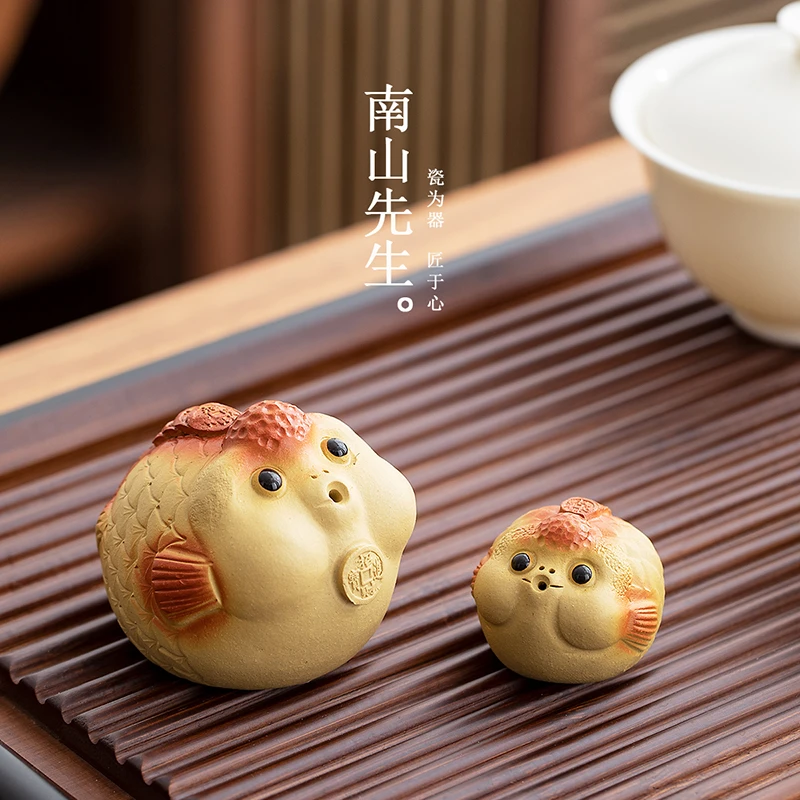 南山先生泡泡茶宠紫砂精品茶宠功夫茶摆件手工可养茶玩茶道零配