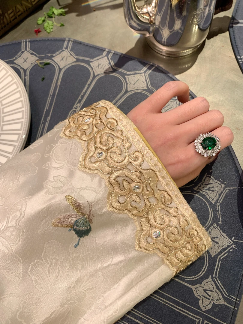 铜合金合成锆石戒指 【雅乔定制】帝王绿戒指YQTZ-250204