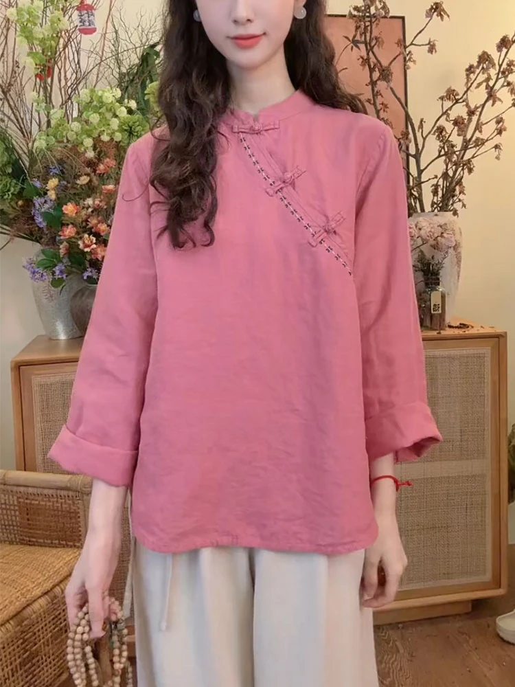 新中式女装国风上衣禅意气质独特高端精致唐装小衫女2025秋季新款