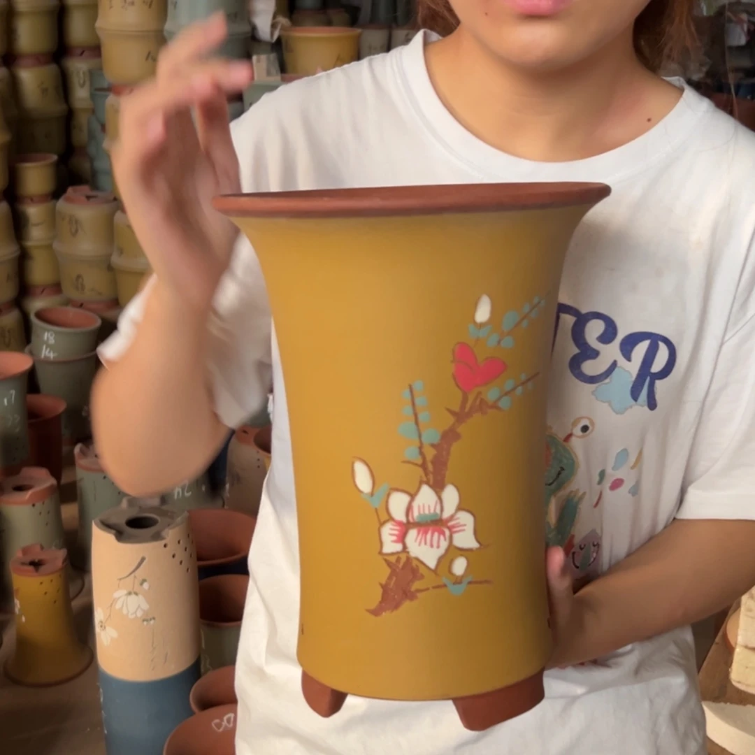 宜兴川阁紫砂花盆单个