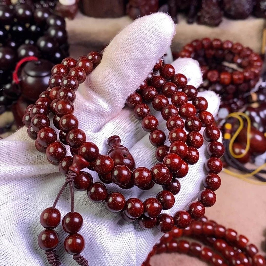 小叶紫檀手串/手链潘*儿无胶无蜡8✖️108多星