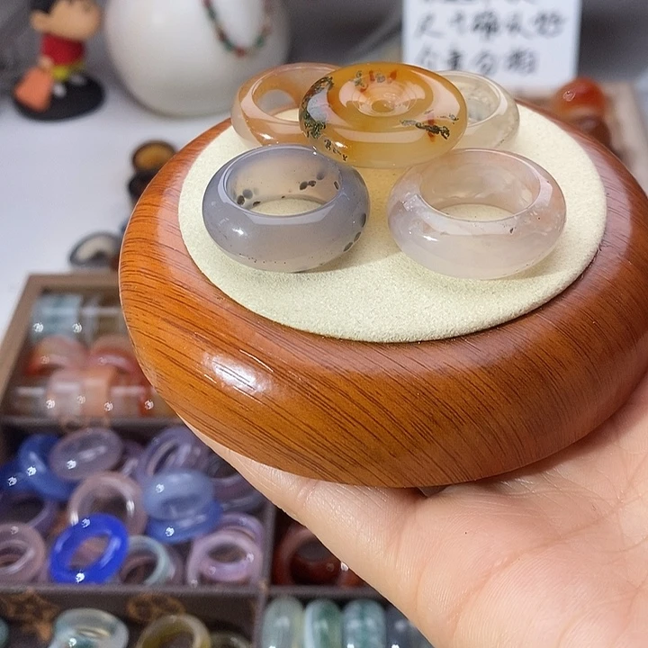 萍***逢玛瑙/玉髓未镶嵌戒指A 13不退换福利