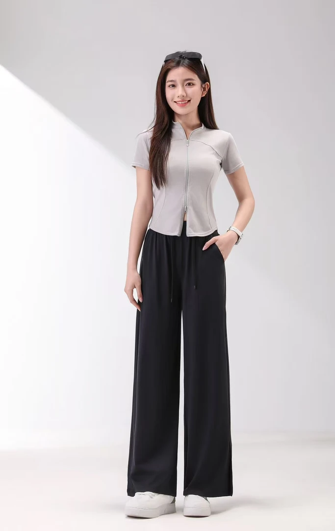 超舒服防晒阔腿裤