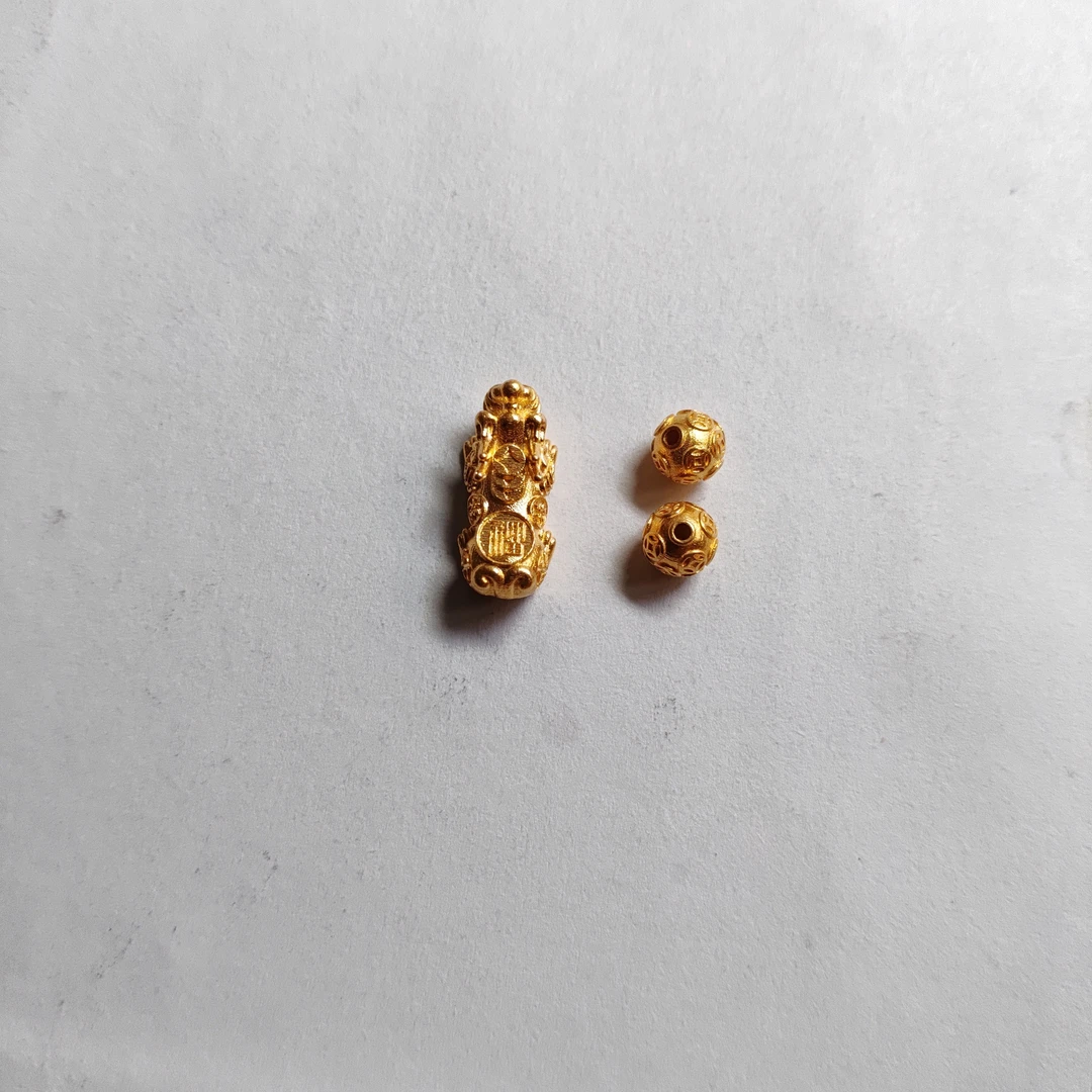 金元宝足金999貔貅珠子首饰