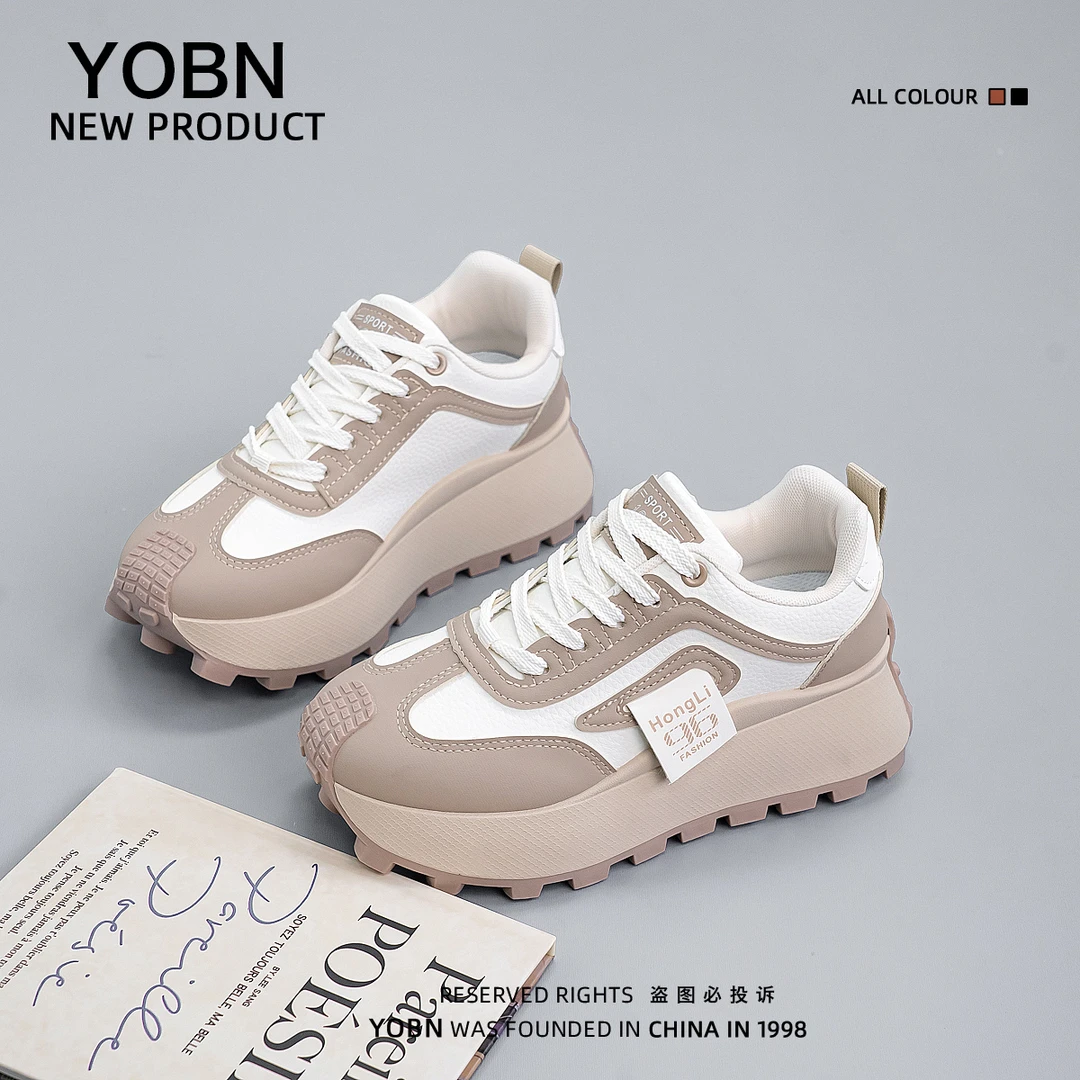 ins韩版新款阿甘鞋女2025春季学生跑步运动厚底增高休闲H875