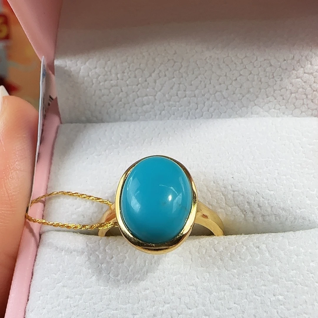 绿松石银S925镀金镶嵌珠宝奇石