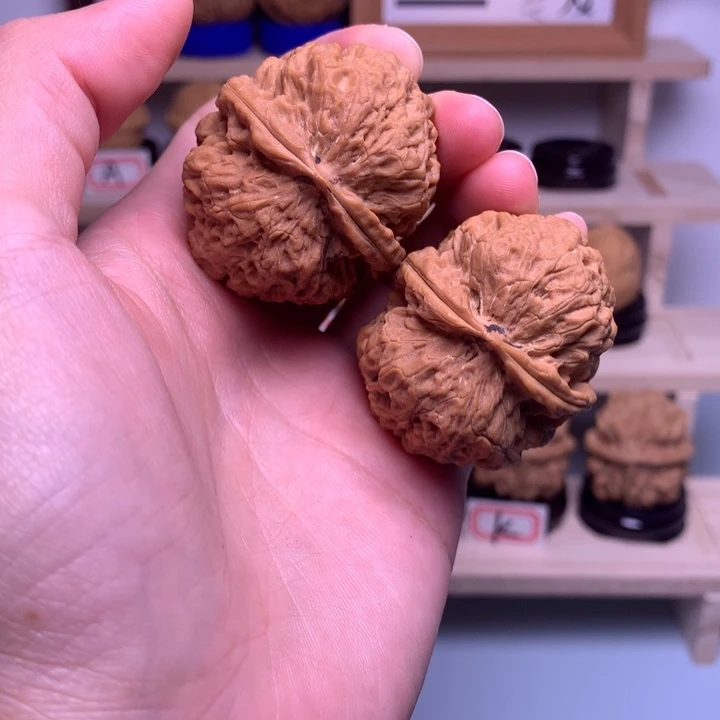 把件文玩核桃72花中华绣球元宝41尺