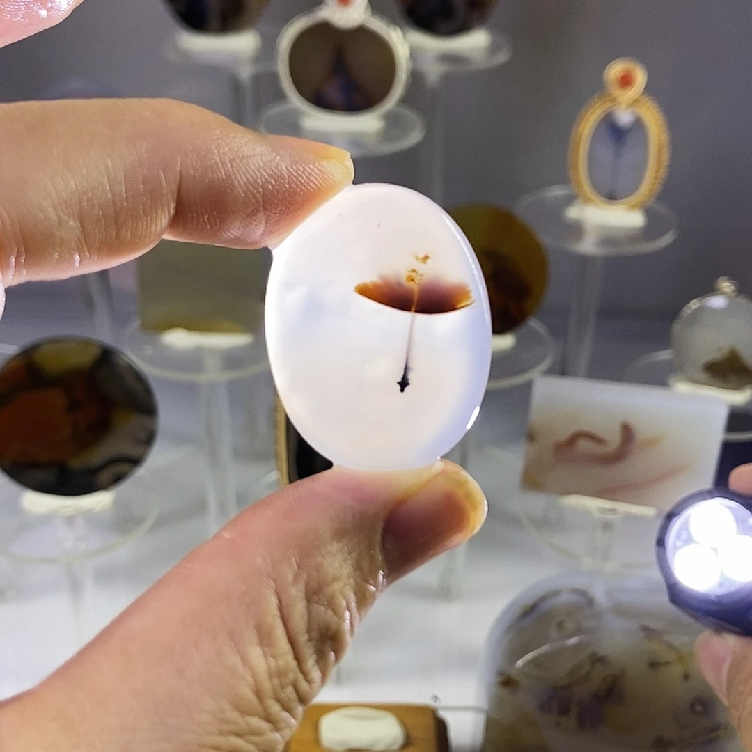 合成碳硅石非金属时尚图纹画面石饰品