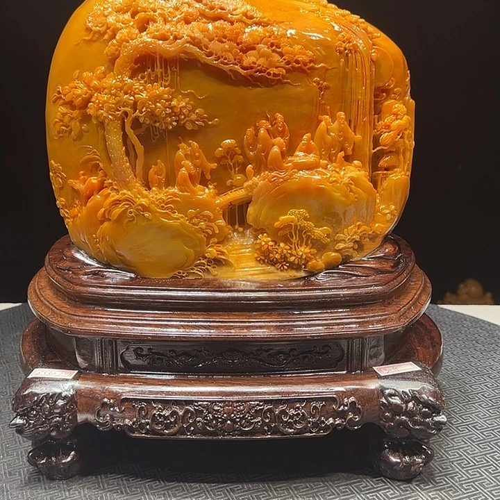 爱***文寿山石山水画作品