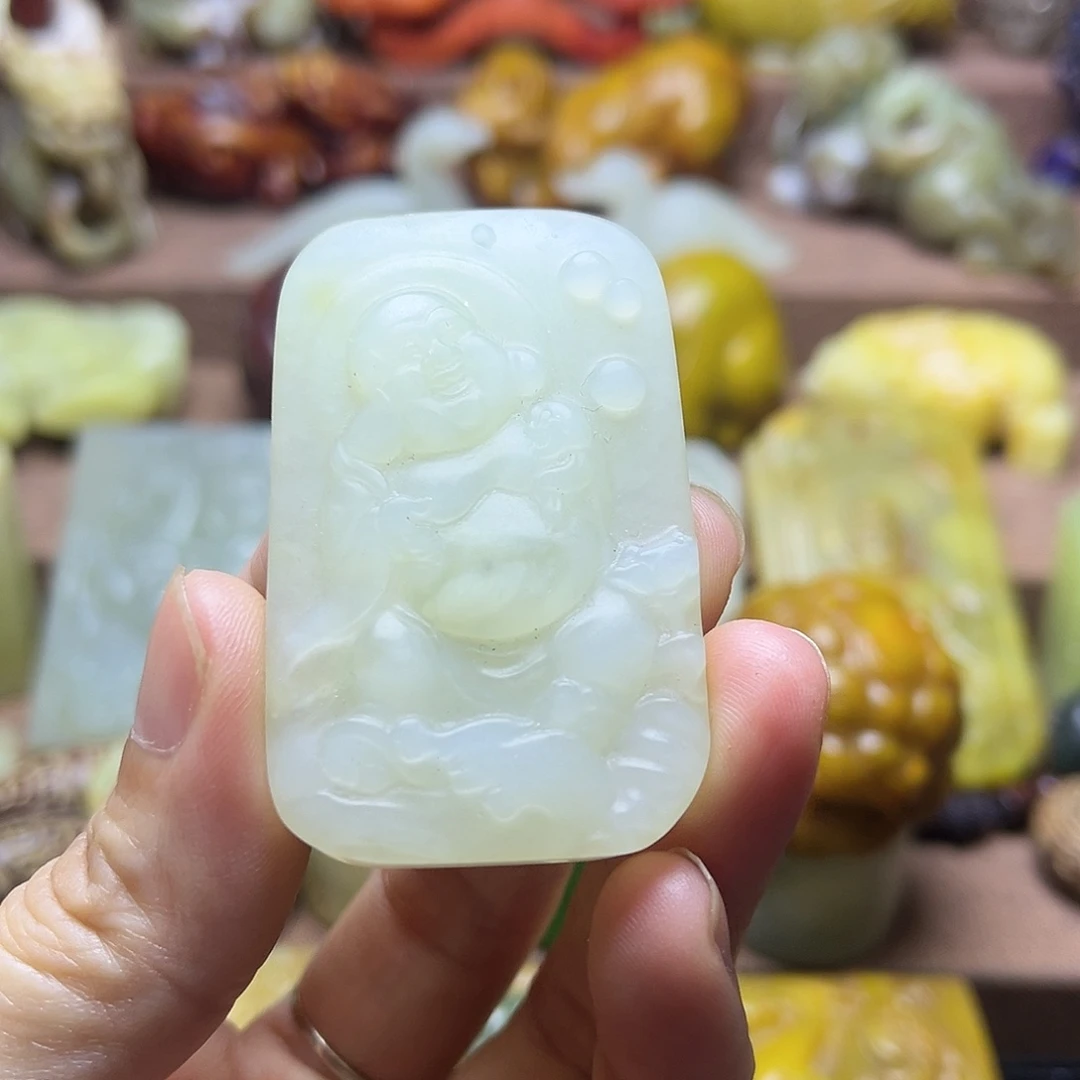 白玉菩提吊坠141。。