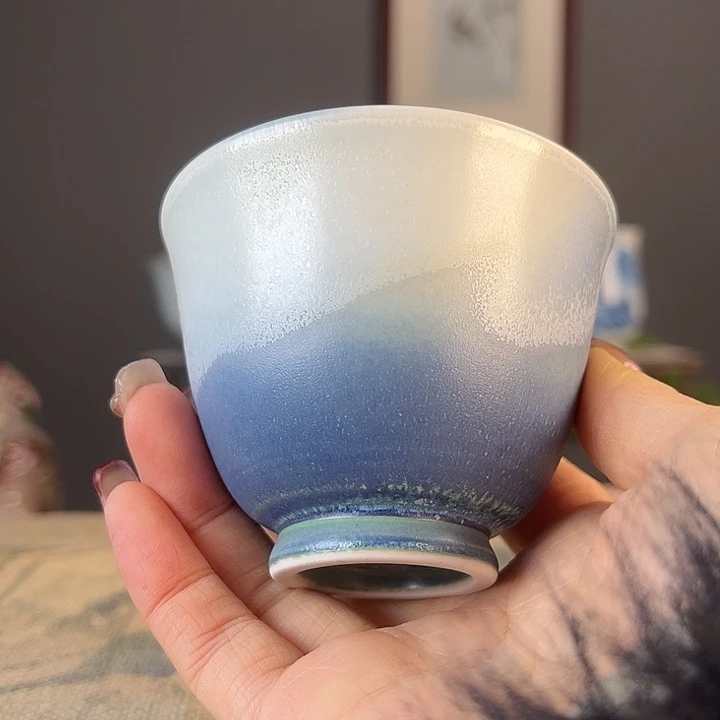 摆件景德柴烧茶杯多人