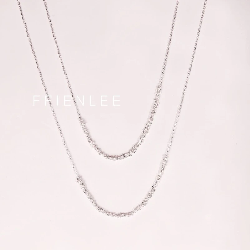 坠链均925银 <栖与筑>小众设计感银链条编织波光粼粼独特感毛衣链