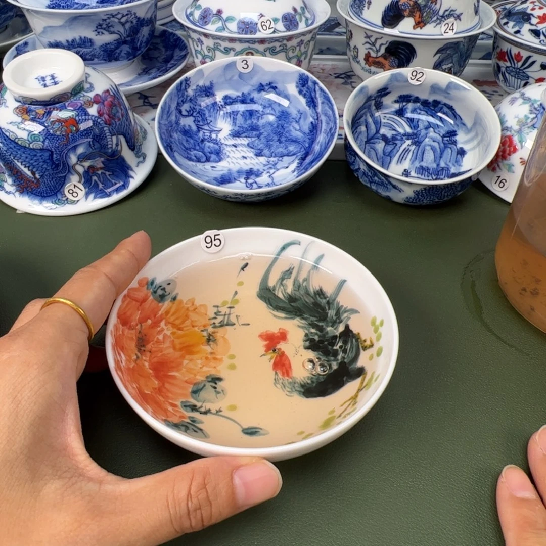 景德镇纯手工纯手绘茶具木木95