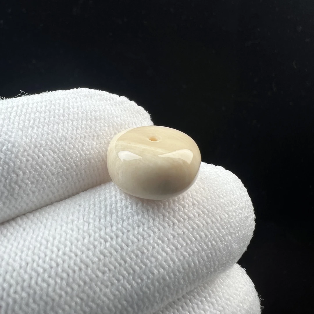 S2798天然猛犸牙扣子15x8mm支持鉴定 假一罚四