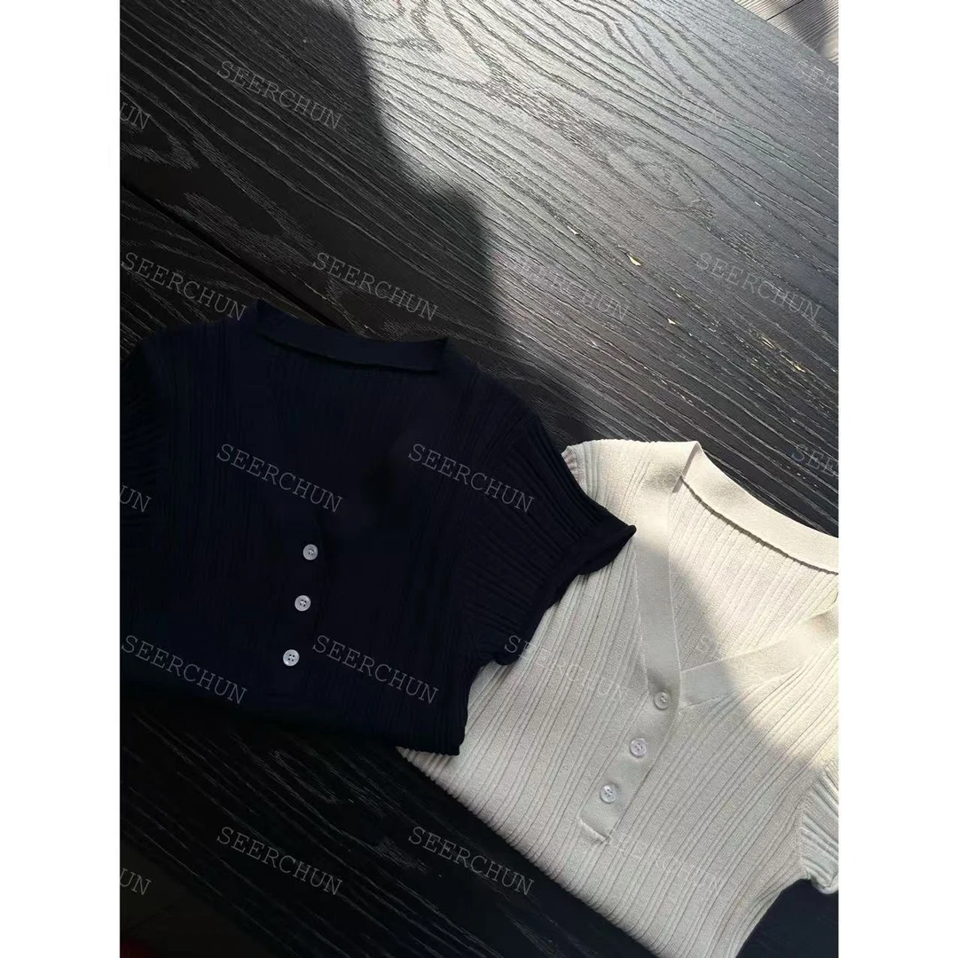 【纯纯女装】SEER CHUN高品质极简显瘦针织上衣 51875