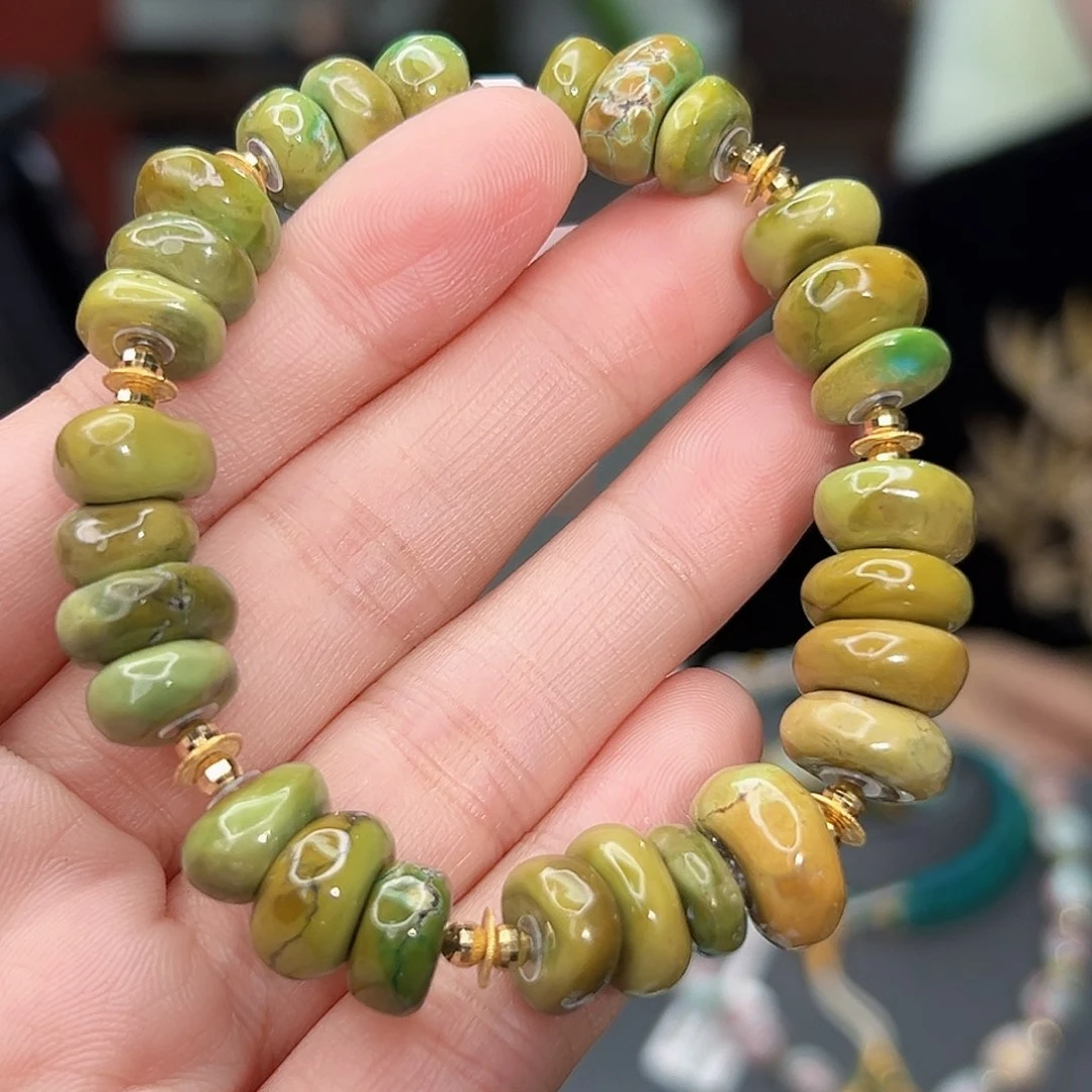 绿松石珠宝奇石18K金镶嵌