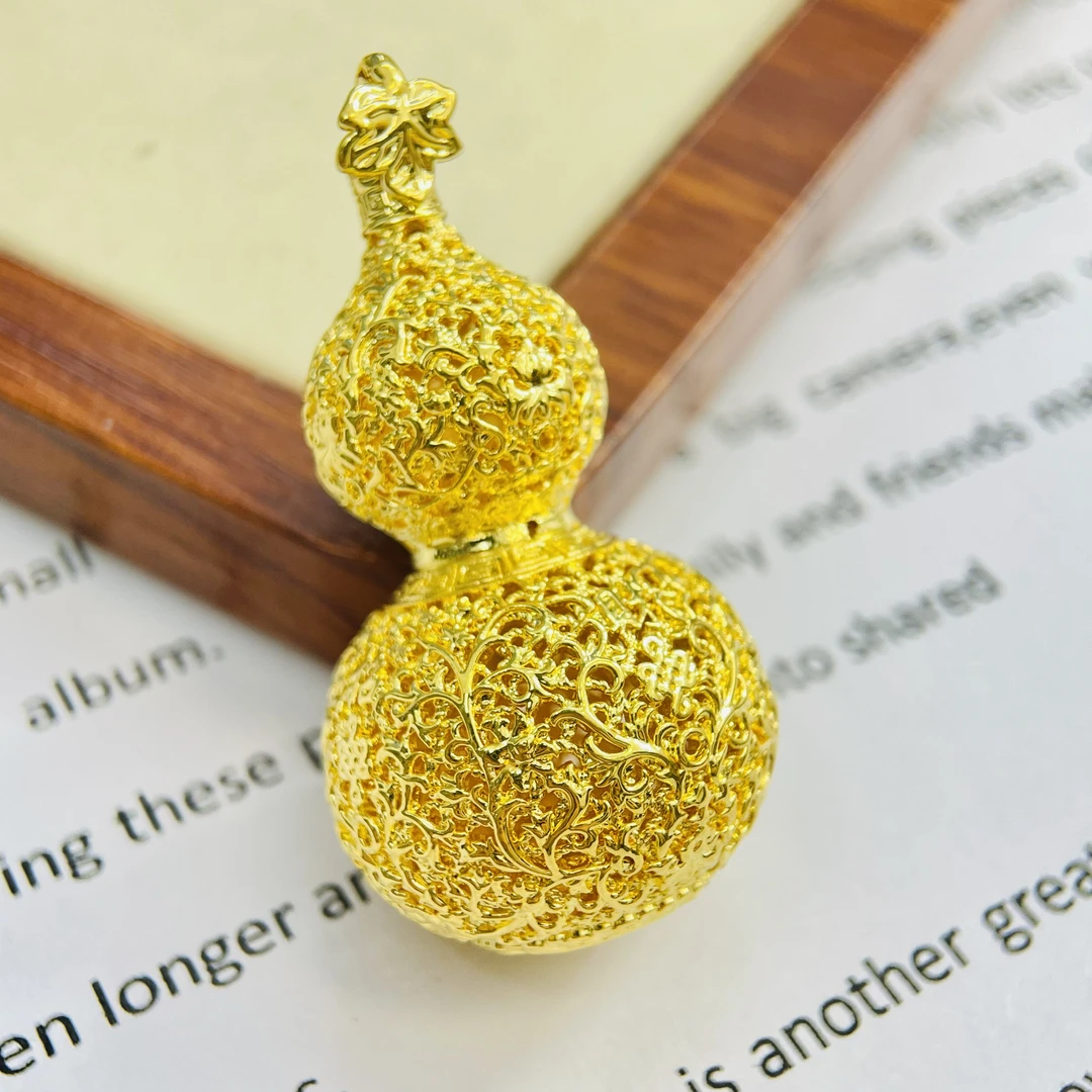足金999祥瑞金络葫芦黄金首饰配件DP2819-01780