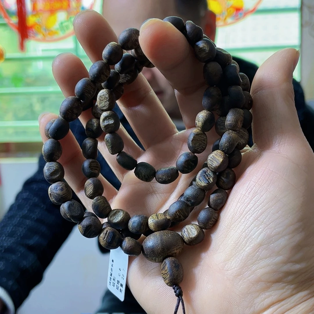 沉香手串棋楠张勺子留疤长串0.8/23克多样性发一