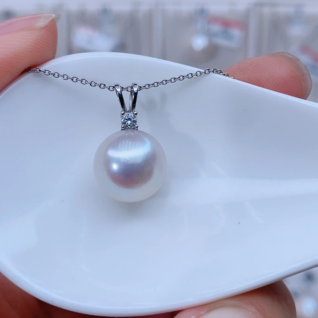 颈饰银S925镶嵌淡水珍珠