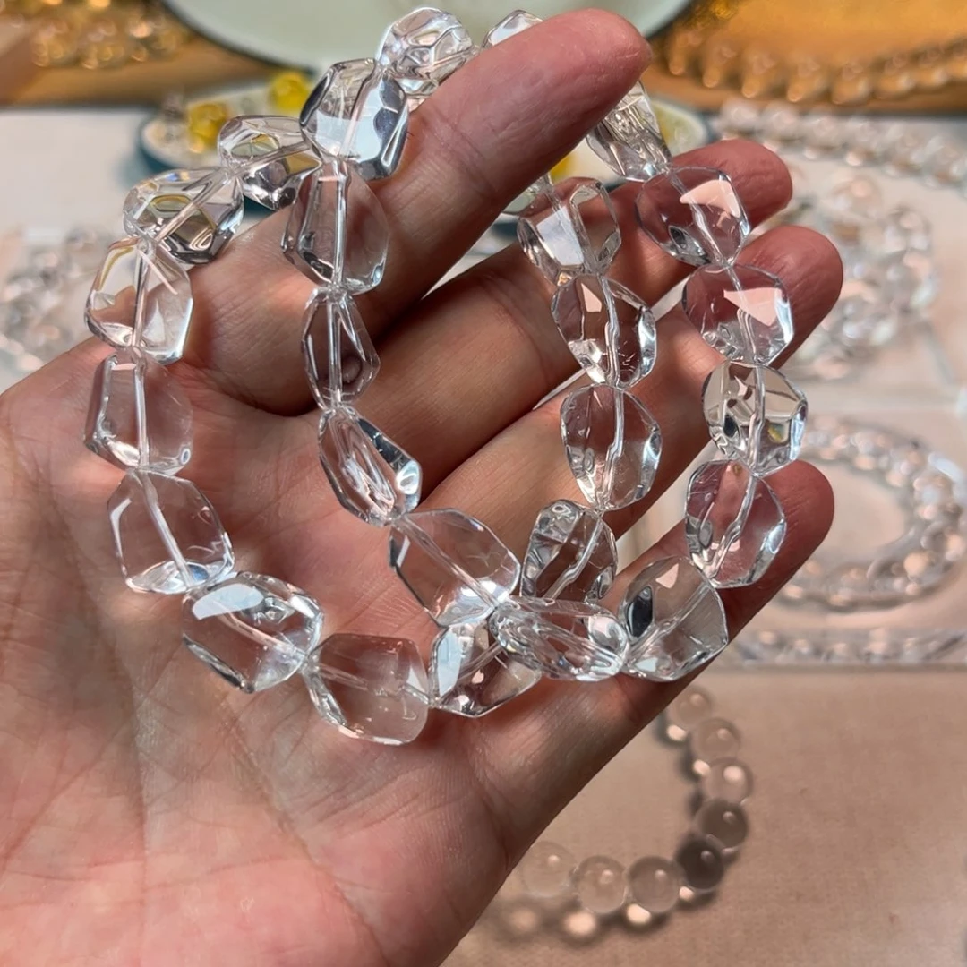 【闪购商品】水晶手链未镶嵌不规则白水晶