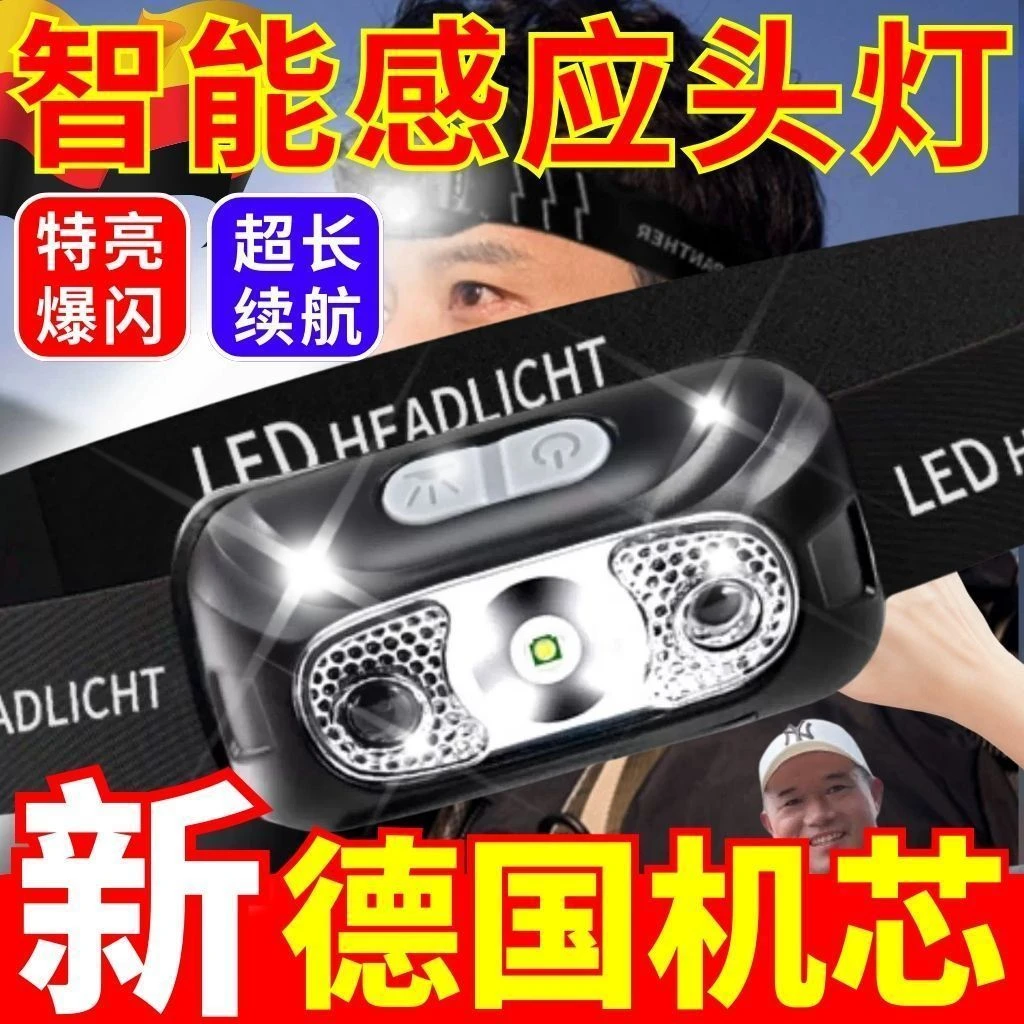 LED头灯超亮专用可充电头戴式特亮手电筒小型便携式夜钓鱼灯