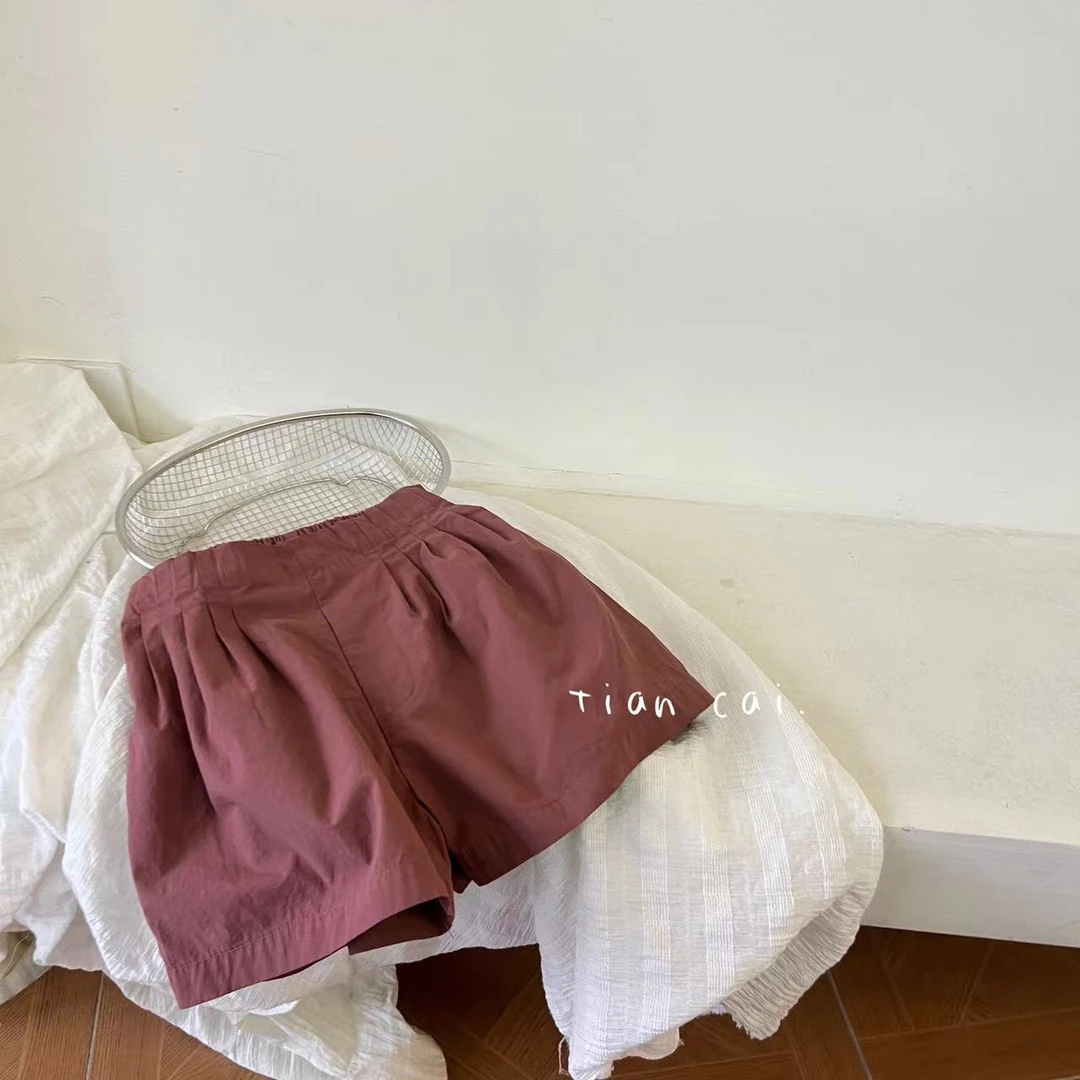 女童暗红色百搭短裤（TC-2012-夏A）