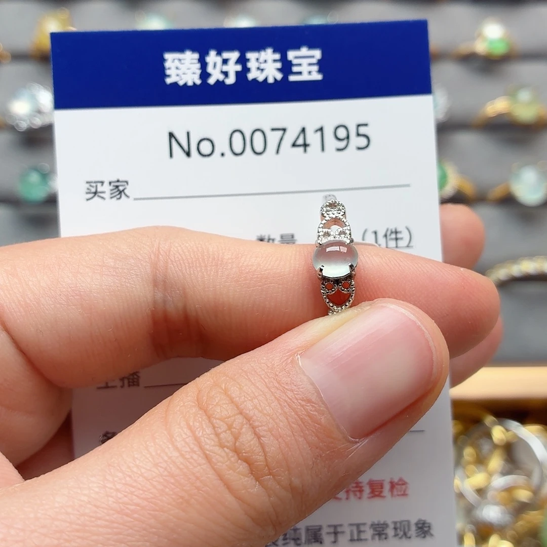 元***妈翡翠银S925镶嵌戒指111111