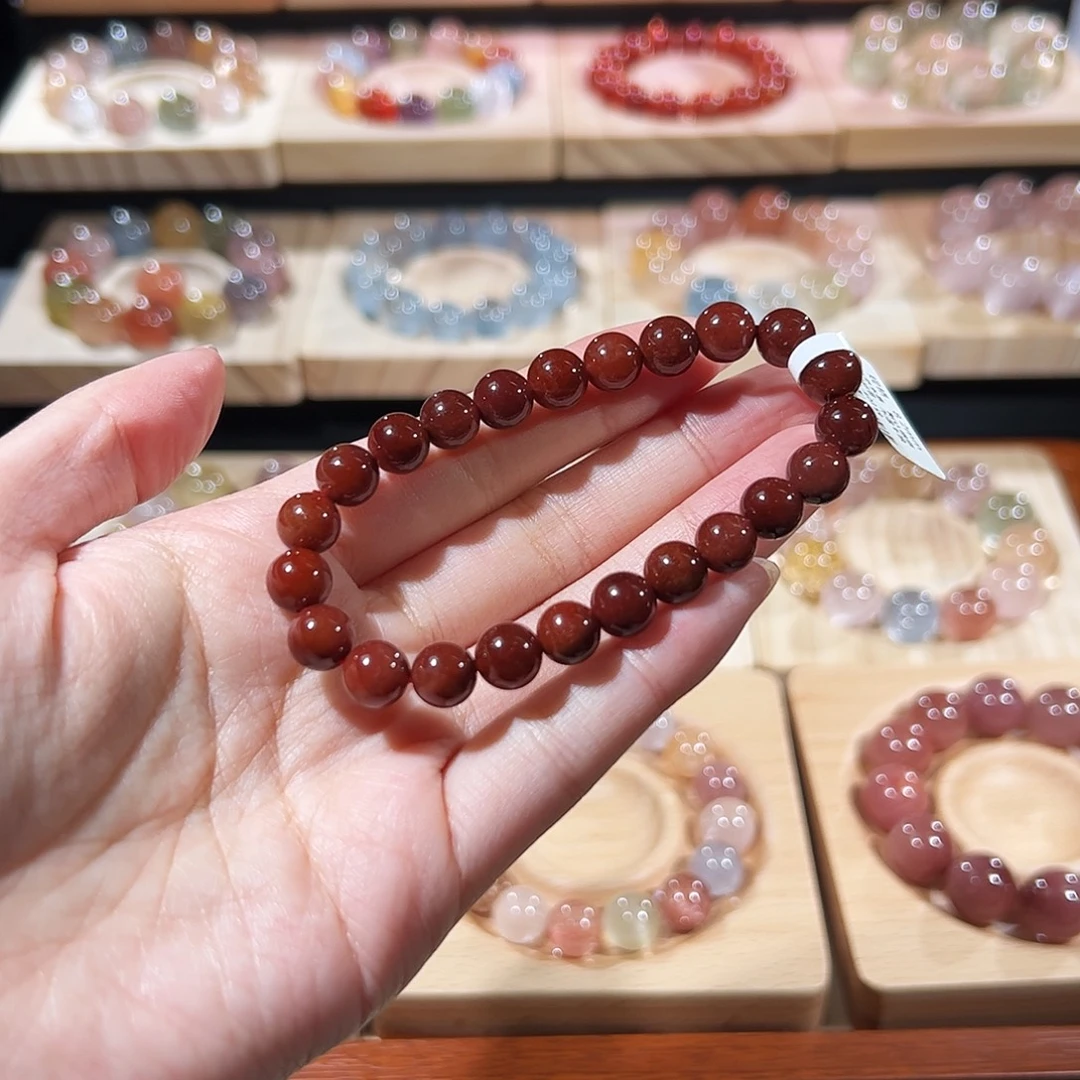 水晶手链未镶嵌发晶手链，晶体通透