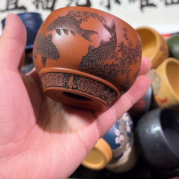 茶杯紫砂全手工紫砂主人杯