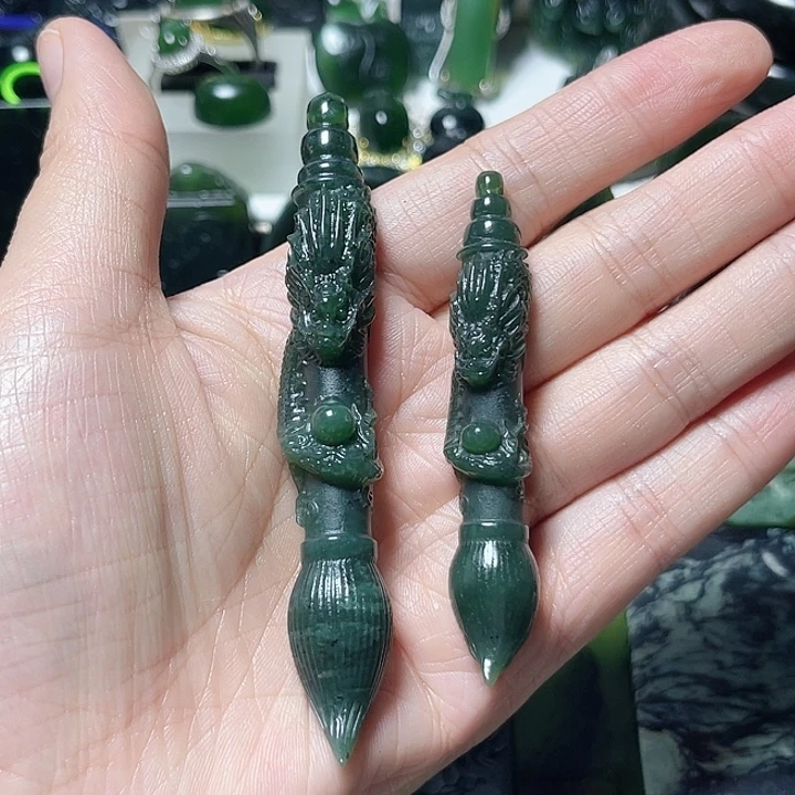 灵***卿蛇纹石玉未镶嵌颈饰