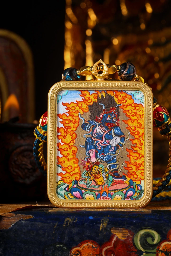 【菩觉臻造】4*5黑财神唐卡