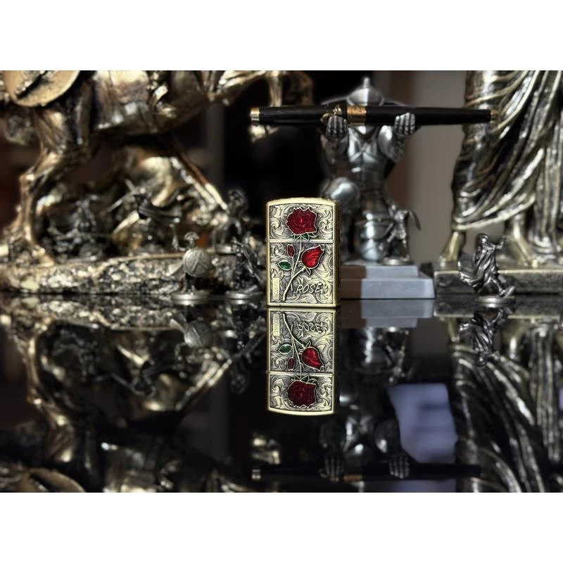 zorro 红玫瑰 錾刻镶嵌 古铜 煤油机（不赠送煤油）