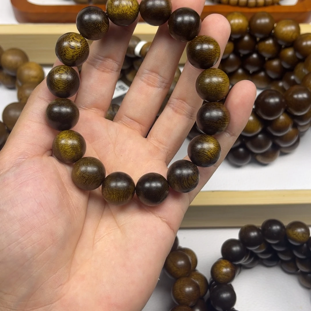 明***3手串沉香越南芽庄白棋楠1.4