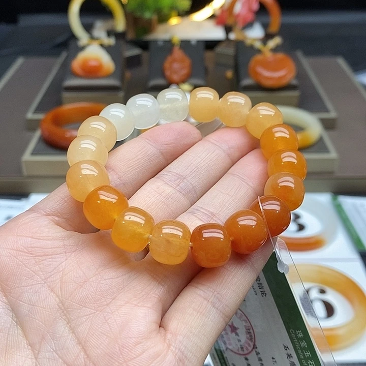 石英质玉（黄龙玉）未镶嵌手串