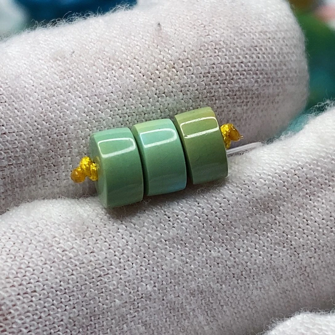 银S925镶嵌绿松石天然原矿 带武汉地大证书