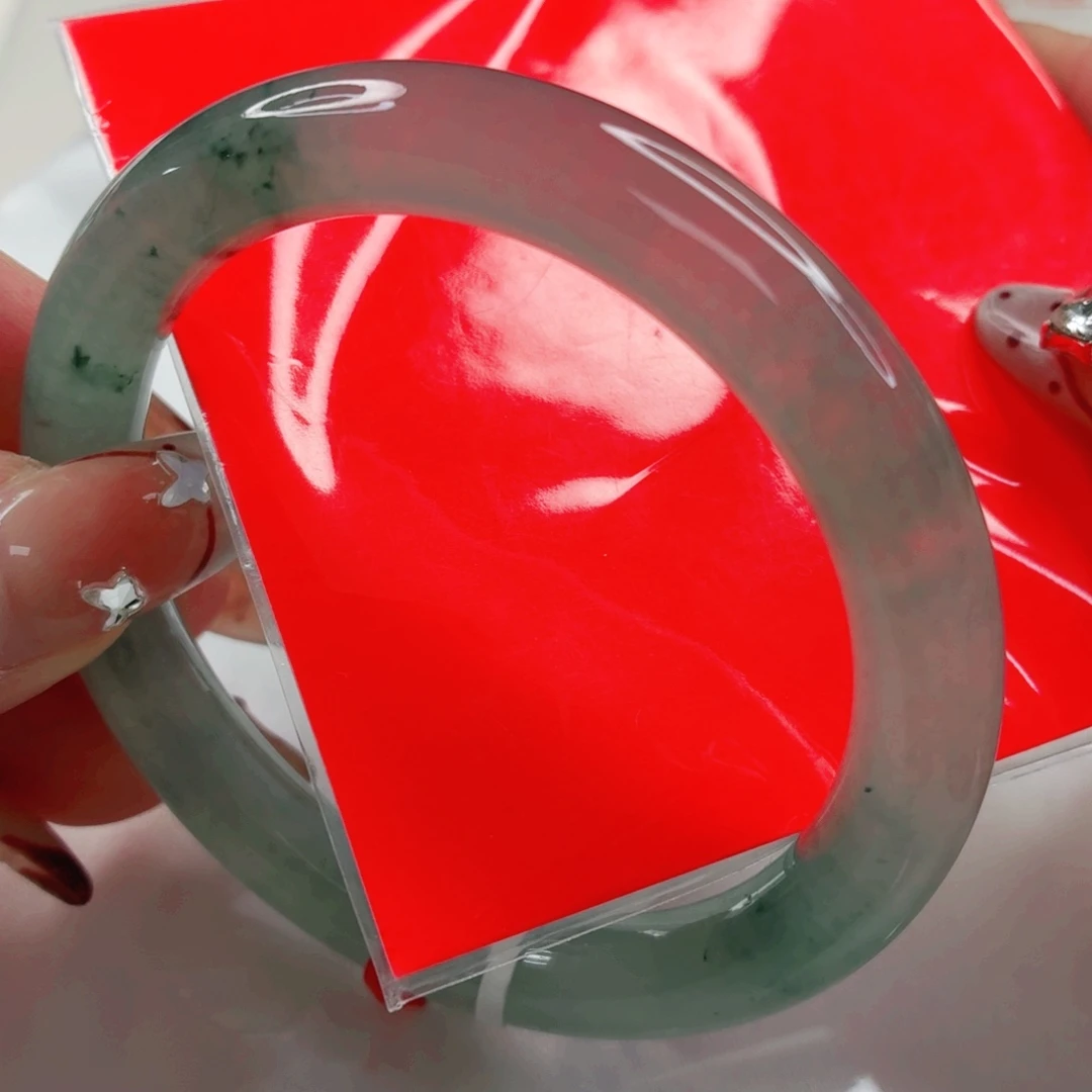 翡翠未镶嵌手镯55.3x553