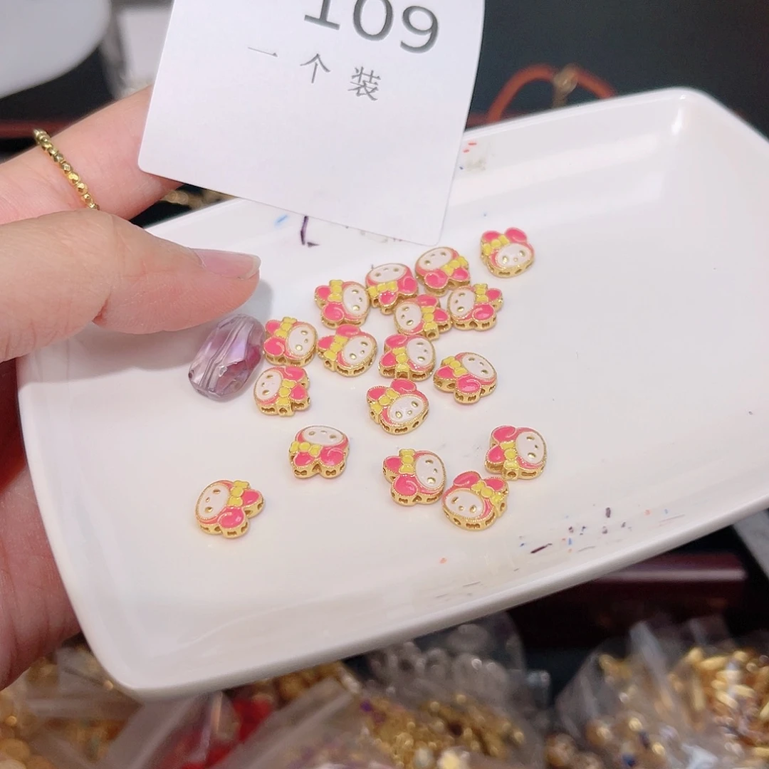 紫晶珠宝半成品银S925镀金镶嵌109