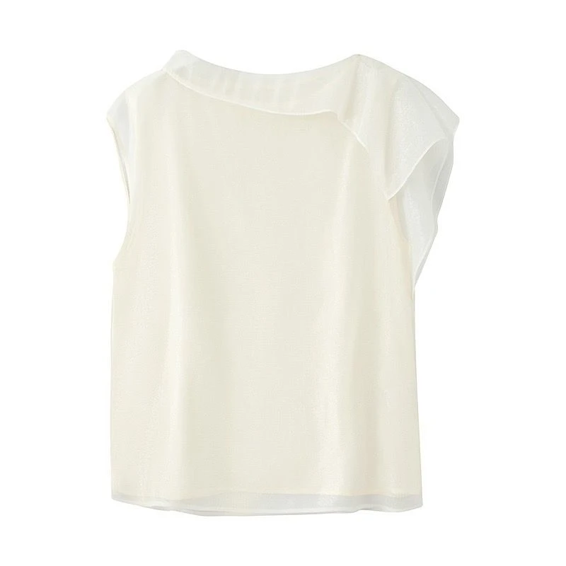 艾家~商场同款2025夏季新款时尚荷叶边上衣衬衫小衫女50525055