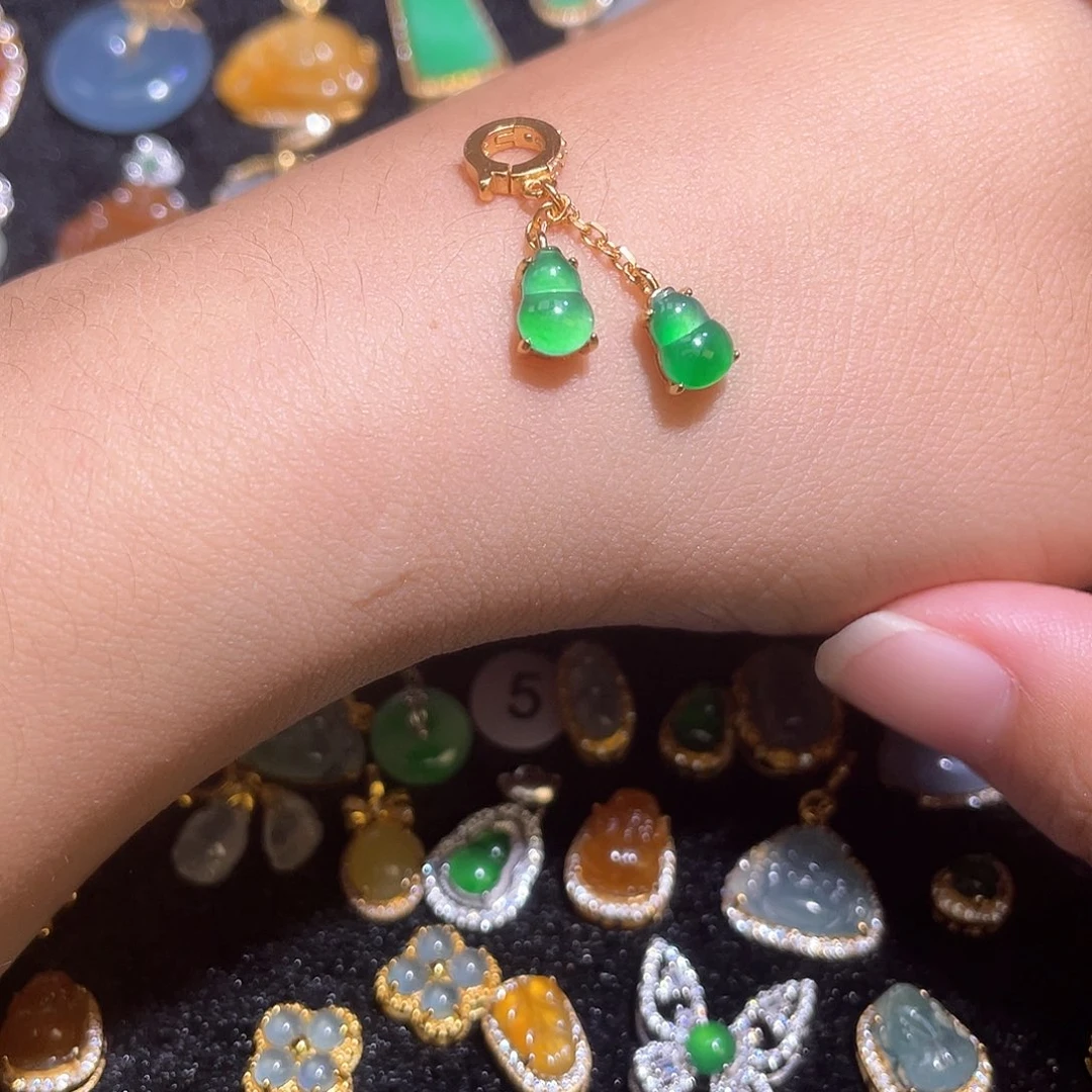 翡翠银S925镶嵌颈饰