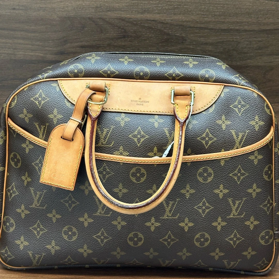 95新 LouisVuitton/路易威登 LV Trouville涂层帆布拼牛皮JM0006