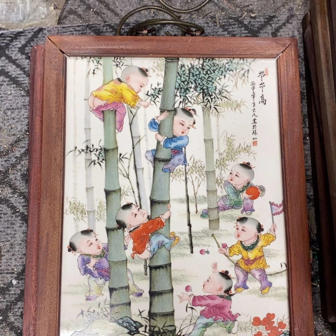 瓷片37*28*1景德镇瓷板画柴窑烧制