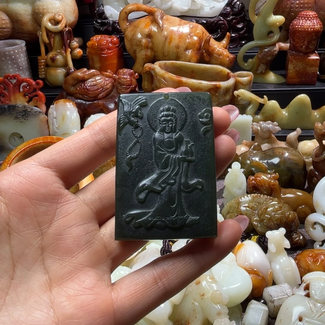 和田玉未镶嵌挂件