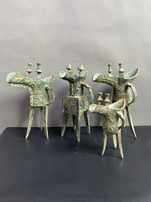 非遗仿古青铜器【爵杯】工艺品/礼品/摆件