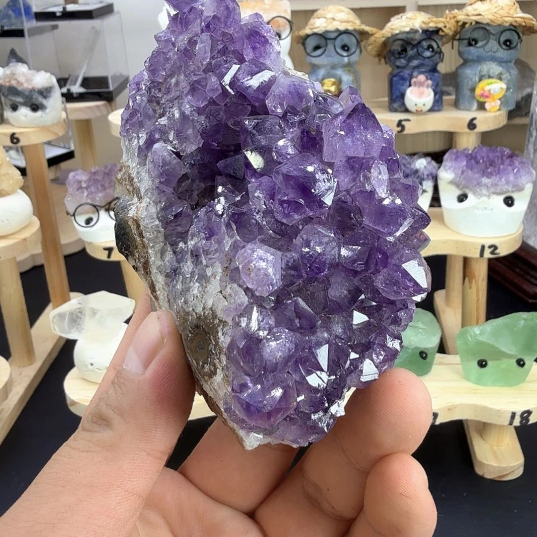 未镶嵌紫晶珠宝半成品
