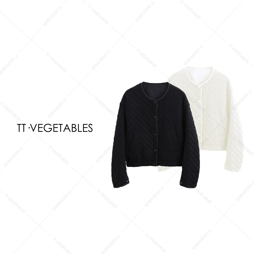 TT・VEGETABLES【序白】玲星 气质上衣宽松短外套休闲棉服521112