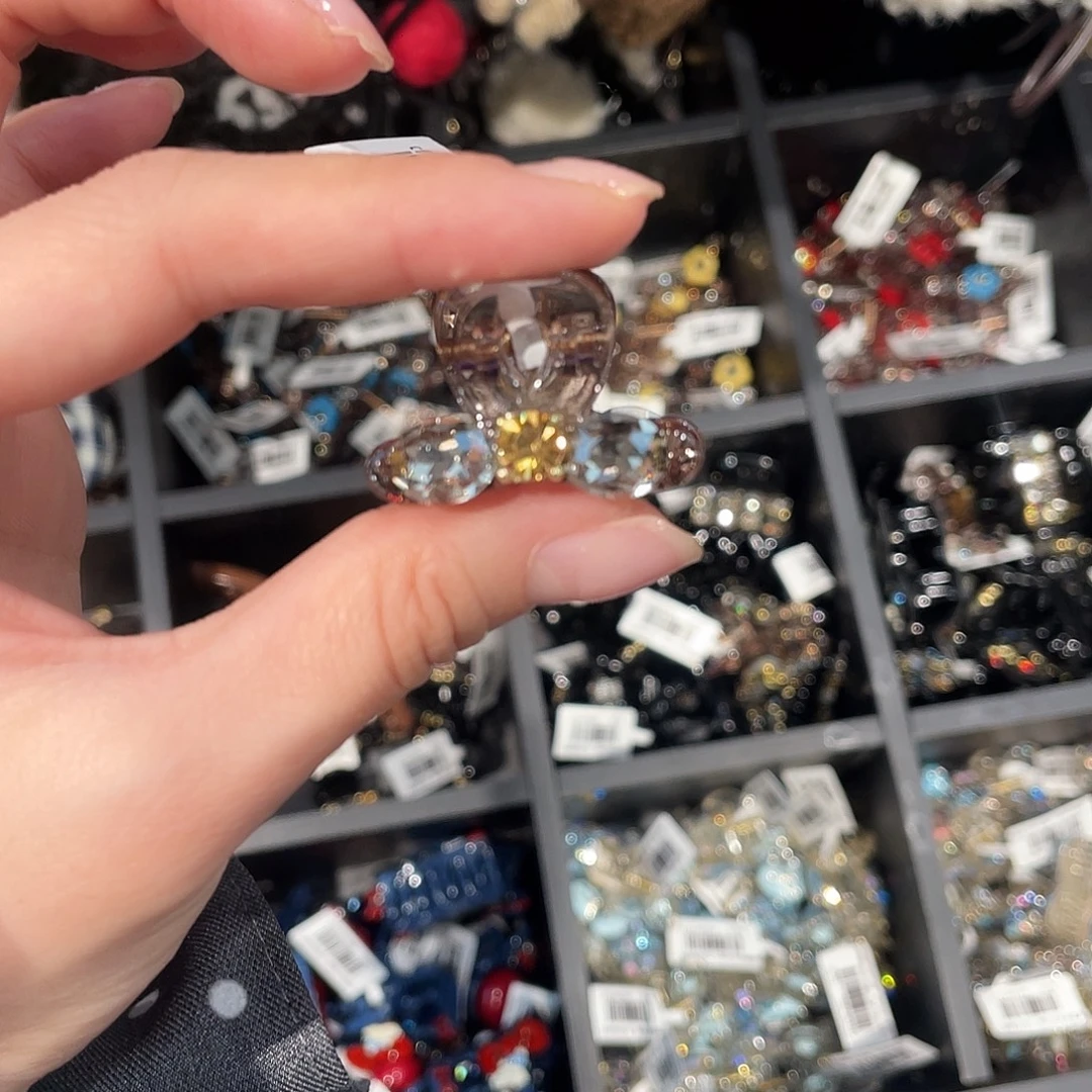 皮质非金属041 三个水钻刘海