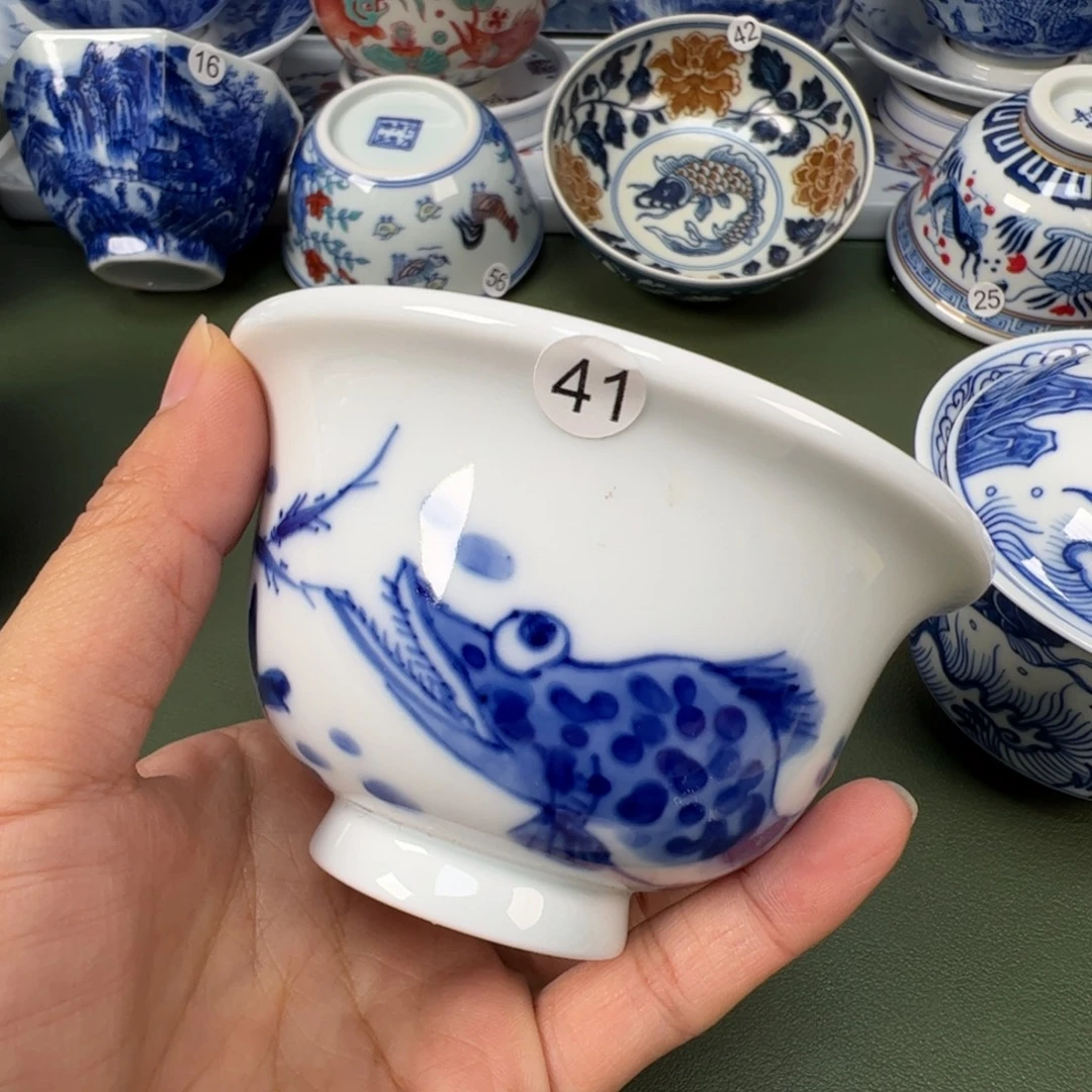 陶瓷景德镇纯手工纯手绘茶具木木41